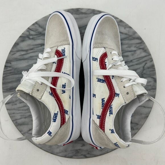 Vans Sneakers Womens 8 White Suede and Canvas Skate Skater Skateboarding Shoes - Picture 6 of 14